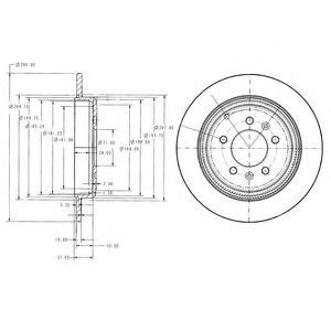 Тормозной диск DELPHI BG2573