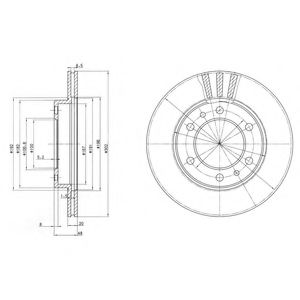 Гальмівний диск DELPHI BG2591