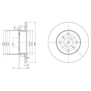 Тормозной диск DELPHI BG2597