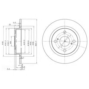 Гальмівний диск DELPHI BG2598