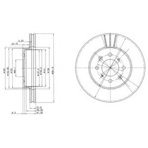 Тормозной диск DELPHI BG2615