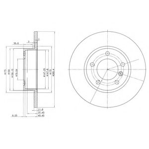 Гальмівний диск DELPHI BG2622