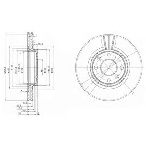 Тормозной диск DELPHI BG2625
