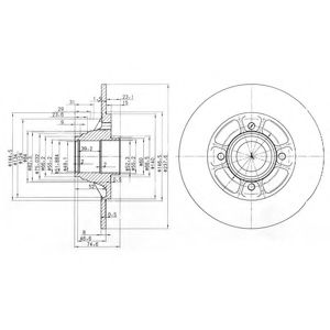 Тормозной диск DELPHI BG2638
