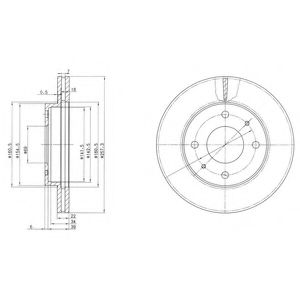 Тормозной диск DELPHI BG2657