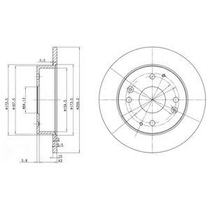 Тормозной диск DELPHI BG2666