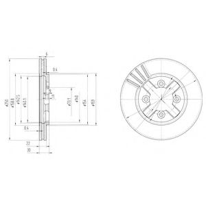 Гальмівний диск DELPHI BG2685