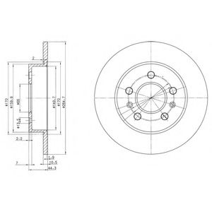 Тормозной диск DELPHI BG2696