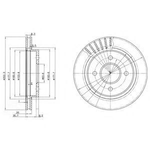 Тормозной диск DELPHI BG2700