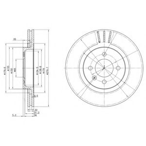 Гальмівний диск DELPHI BG2712
