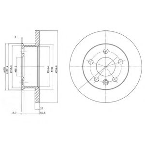 Гальмівний диск DELPHI BG2716
