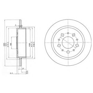 Тормозной диск DELPHI BG2718