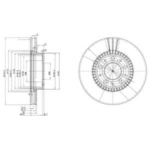 Гальмівний диск DELPHI BG2719