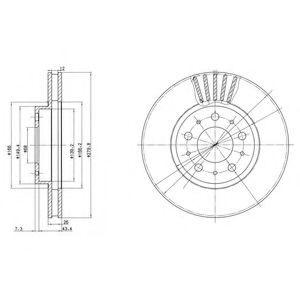 Гальмівний диск DELPHI BG2841