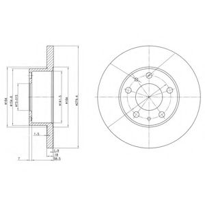 Тормозной диск DELPHI BG2845