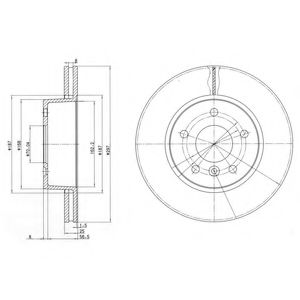 Тормозной диск DELPHI BG2860