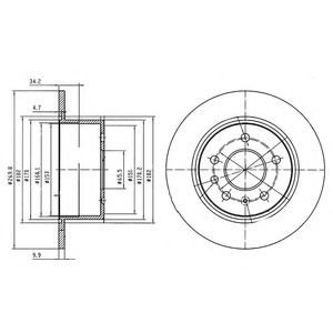 Тормозной диск DELPHI BG2870