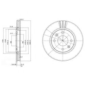 Тормозной диск DELPHI BG2871