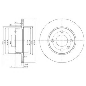 Гальмівний диск DELPHI BG2910
