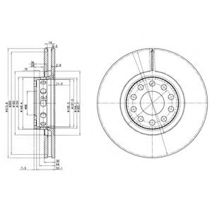Гальмівний диск DELPHI BG3033