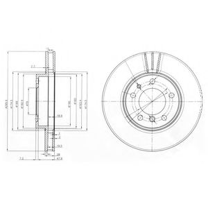 Тормозной диск DELPHI BG3037