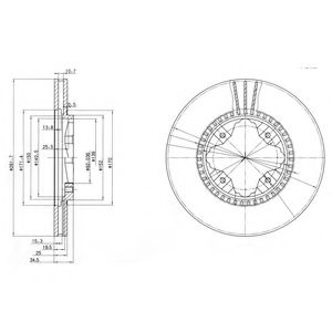 Гальмівний диск DELPHI BG3063