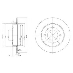 Тормозной диск DELPHI BG3070