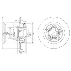 Гальмівний диск DELPHI BG3086