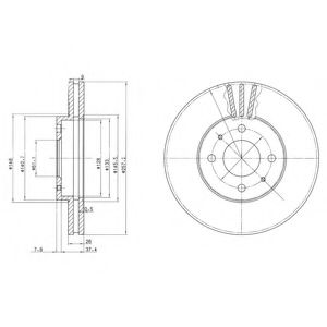 Тормозной диск DELPHI BG3124