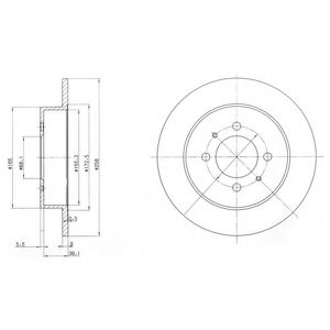 Тормозной диск DELPHI BG3125