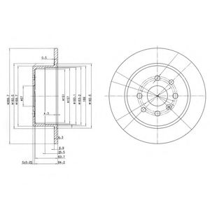 Гальмівний диск DELPHI BG3141