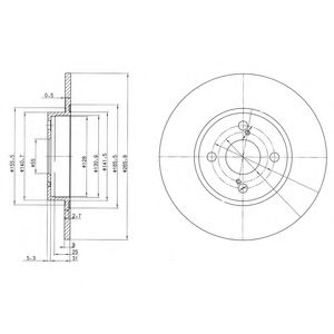 Тормозной диск DELPHI BG3186