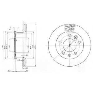Гальмівний диск DELPHI BG3236
