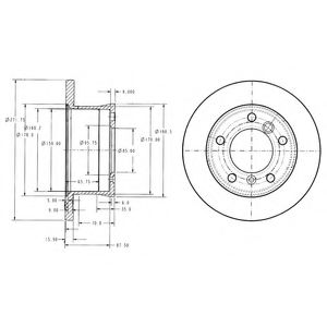 Гальмівний диск DELPHI BG3237