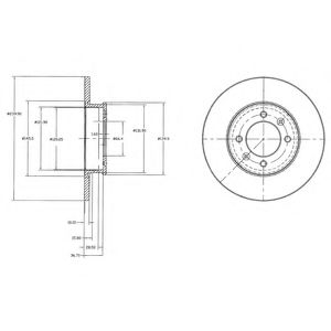 Гальмівний диск DELPHI BG3261