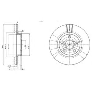 Тормозной диск DELPHI BG3347