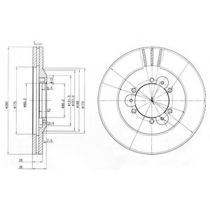 Тормозной диск DELPHI BG3378