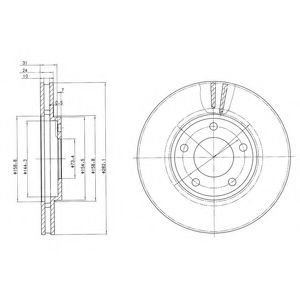 Тормозной диск DELPHI BG3383