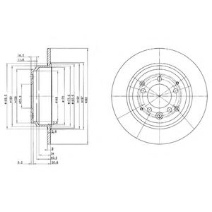Тормозной диск DELPHI BG3390