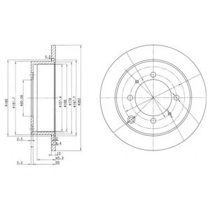 Тормозной диск DELPHI BG3400