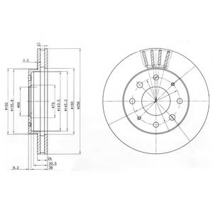 Тормозной диск DELPHI BG3401