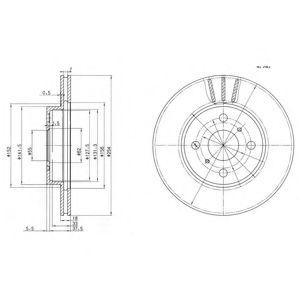 Гальмівний диск DELPHI BG3414