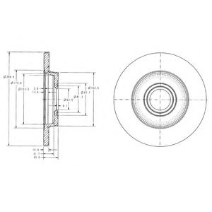 Тормозной диск DELPHI BG3416