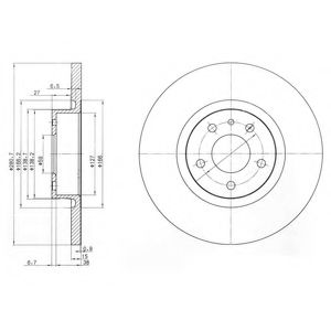 Гальмівний диск DELPHI BG3420