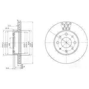 Тормозной диск DELPHI BG3425