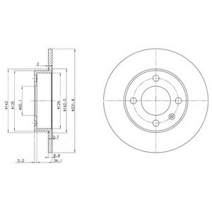 Тормозной диск DELPHI BG3505