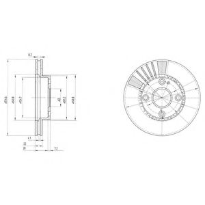Тормозной диск DELPHI BG3508