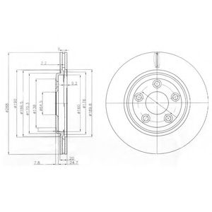 Тормозной диск DELPHI BG3512