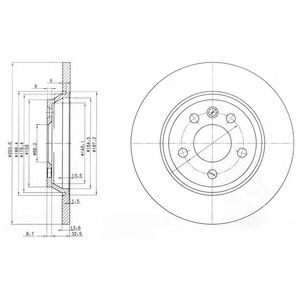 Тормозной диск DELPHI BG3518