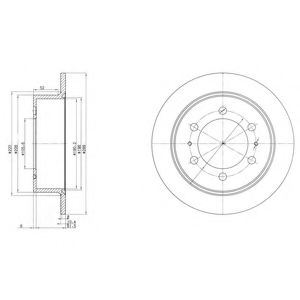 Гальмівний диск DELPHI BG3522